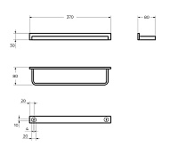 Cezares Maxima Полотенцедержатель 37 см, подвесной, цвет: хром CZR-F-8912A