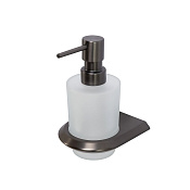 Cezares Liner Дозатор для мыла, подвесной, колба из матового стекла, цвет: оружейная сталь LINER-SOIS-V-GM