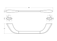 Cezares Liner Полотенцедержатель 30 см, подвесной, цвет: хром LINER-TH02-01