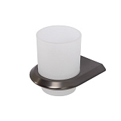 Cezares Liner Стакан с держателем, подвесной, матовое стекло, цвет: оружейная сталь LINER-TUMS-GM