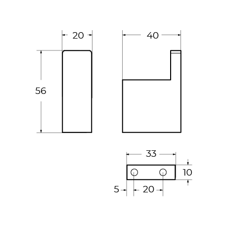 Cezares Slider Крючок для полотенец подвесной, цвет: хром SLIDER-HK-01