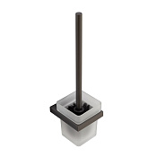 Cezares Slider Ершик для унитаза подвесной, колба из матового стекла, цвет: оружейная сталь SLIDER-TBS-V-GM