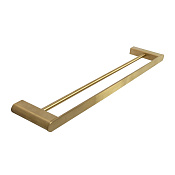 Cezares Stylus Полотенцедержатель двойной 60 см, подвесной, цвет: золото брашированное STYLUS-THD-60-BORO