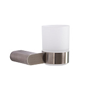 Cezares Stylus Стакан с держателем, подвесной, матовое стекло, цвет: сатин STYLUS-TUMS-IN