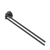 Cezares Relax Полотенцедержатель двойной 40,8 см, подвесной, цвет: черный матовый RELAX-THD-S-NOP