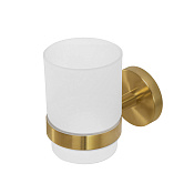 Cezares Relax Стакан с держателем, подвесной, матовое стекло, цвет: золото брашированное RELAX-TUMS-BORO