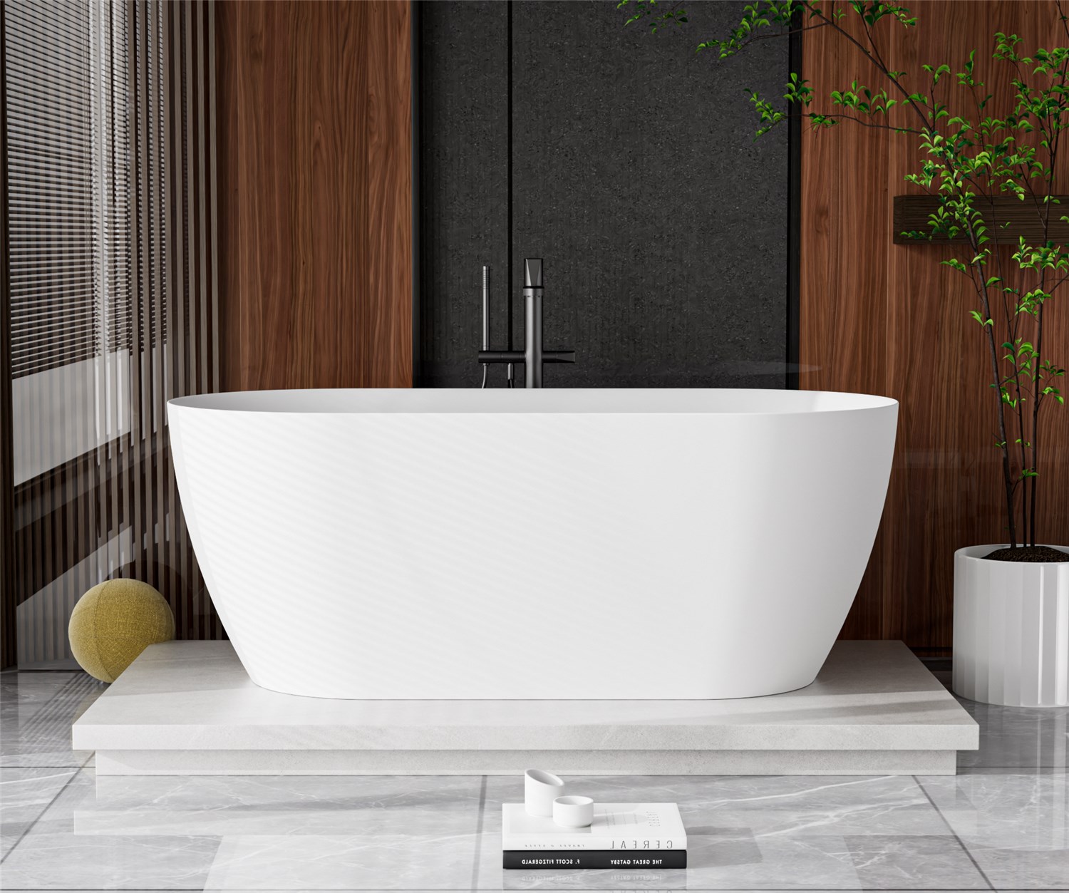 Cezares Relax Ванна из Solid Surface отдельностоящая 150x75 см, с щель. перел., цвет: белый матовый CZR-RELAX-150-75-57-SSB