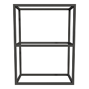 Cezares Cadro Структура металлической полки подвесная 60х30х80h см, двухъярусная, цвет: мат. черный CADRO-60/30/80-2C-SO-MET-ST