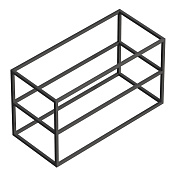 Cezares Cadro Консоль под раковину подвесная 100х46х58h см, двухъярусная, цвет: черный матовый CADRO-100/46/58-2C-SO-MET-ST