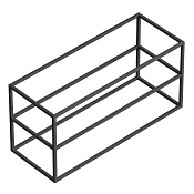 Cezares Cadro Консоль под раковину подвесная 120х46х58h см, двухъярусная, цвет: черный матовый CADRO-120/46/58-2C-SO-MET-ST