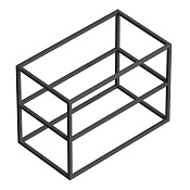 Cezares Cadro Консоль под раковину подвесная 80х46х58h см, двухъярусная, цвет: черный матовый CADRO-80/46/58-2C-SO-MET-ST