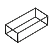 Cezares Cadro Консоль под раковину подвесная 100х46х30h см, одноярусная, цвет: черный матовый CADRO-100/46/30-1C-SO-MET-ST