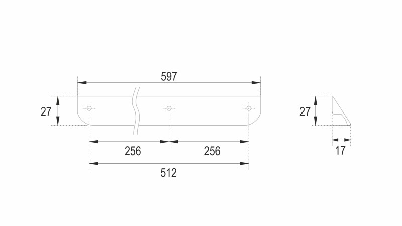 Cezares Eco Ручка для мебели цвет: сатин RS156SC.3/512