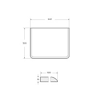 Cezares Idra Столешница под раковину 64x50 см, МДФ, цвет: cotone 55826