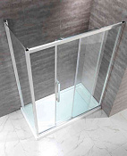 Cezares Lux-Soft Душевой уголок 142x80x200h см, прозрачное стекло 8 мм, цвет: хром LUX-SOFT-W-AH-1-140/80-C-Cr-IV