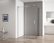 Cezares Stylus-Soft Душевой уголок 112,5x90,5x195h см, прозрачное стекло 8 мм, цвет: хром STYLUS-SOFT-AH-1-110/90-C-Cr