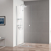 Cezares Stream Душевая перегородка 80x195h см, прозрачное стекло 8 мм, цвет: хром STREAM-BF-1-80-C-Cr