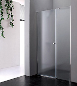 Cezares Elena Душевая дверь распашная левая 122x195h см, рифленое стекло 6 мм, цвет: хром ELENA-W-B-11-30+90-P-Cr-L