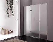 Cezares Verona Душевая дверь распашная левая 142x195h см, рифленое стекло 6 мм, цвет: хром VERONA-W-B-13-40+60/40-P-Cr-L