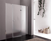 Cezares Verona Душевая дверь распашная правая 142x195h см, рифленое стекло 6 мм, цвет: хром VERONA-W-B-13-40+60/40-P-Cr-R