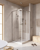 Cezares Relax 304 Душевой уголок 100x100x200h см, прозрачное стекло 8 мм, цвет: хром RELAX-304-A-2-100-C-CR