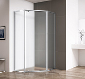 Cezares Eco Душевой уголок 99,5x99,5x195h см, рифленое стекло 6 мм, цвет: хром ECO-O-P-1-100-P-Cr