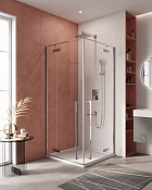 Cezares Liner Душевой уголок 90x90x195h см, прозрачное стекло 6 мм, цвет: хром LINER-A-2-90-C-Cr