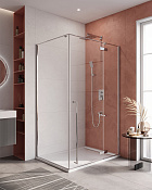 Cezares Liner Душевой уголок правый 120x90x195h см, прозрачное стекло 6 мм, цвет: хром LINER-AH-1-120/90-C-Cr-R