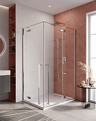 Cezares Liner Душевой уголок правый 120x90x195h см, прозрачное стекло 6 мм, цвет: хром LINER-AH-2-120/90-C-Cr-R