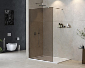 Cezares Liberta Душевая перегородка 120x195h см, тонированное стекло 8 мм, цвет: хром LIBERTA-L-1-120-120-BR-Cr