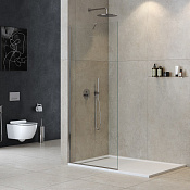 Cezares Liberta Душевая перегородка 100x195h см, прозрачное стекло 8 мм, цвет: хром LIBERTA-L-1-TB-100-C-Cr