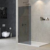 Cezares Liberta Душевая перегородка 110x195h см, тонированное стекло 8 мм, цвет: хром LIBERTA-L-1-TB-110-GR-Cr