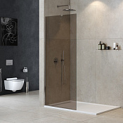 Cezares Liberta Душевая перегородка 80x195h см, тонированное стекло 8 мм, цвет: хром LIBERTA-L-1-TB-80-BR-Cr