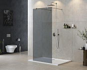 Cezares Liberta Душевая перегородка 100x195h см, тонированное стекло 8 мм, цвет: хром LIBERTA-L-2-100-GR-Cr