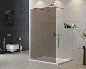 Cezares Liberta Душевая перегородка 120x195h см, тонированное стекло 8 мм, цвет: хром LIBERTA-L-2-120-120-BR-Cr