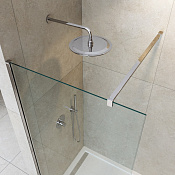 Cezares Liberta Душевая перегородка 80x195h см, прозрачное стекло 8 мм, цвет: хром LIBERTA-L-2-80-120-C-Cr