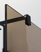 Cezares Liberta Душевая перегородка 80x195h см, тонированное стекло 8 мм, цвет: черный матовый LIBERTA-L-2-80-BR-NERO