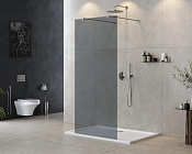 Cezares Liberta Душевая перегородка 90x195h см, тонированное стекло 8 мм, цвет: хром LIBERTA-L-2-90-120-GR-Cr