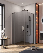 Cezares Slider Душевой уголок 100-110x100x195h см, тонированное стекло 8 мм, цвет: оружейная сталь SLIDER-AH-1-100-100/110-GRIGIO-GM