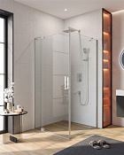 Cezares Slider Душевой уголок 90-100x100x195h см, прозрачное стекло 8 мм, цвет: хром SLIDER-AH-1-100-90/100-C-Cr