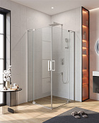 Cezares Slider Душевой уголок 80-90x100-110x195h см, прозрачное стекло 8 мм, цвет: хром SLIDER-AH-2-80/90-100/110-C-Cr