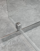 Cezares Molveno Душевой уголок 90,5x100,5x195h см, прозрачное стекло 6 мм, цвет: хром MOLVENO-AH-1-90/100-C-Cr-IV