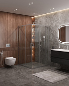 Cezares Molveno Душевой уголок 100,5x100,5x195h см, прозрачное стекло 6 мм, цвет: хром MOLVENO-A-22-80+20-C-Cr-IV