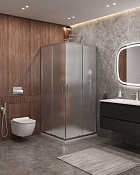 Cezares Molveno Душевой уголок 90,5x90,5x195h см, рифленое стекло 6 мм, цвет: хром MOLVENO-A-2-90-P-Cr