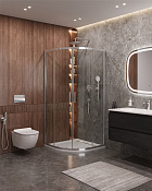 Cezares Molveno Душевой уголок 80,5x80,5x195h см, прозрачное стекло 6 мм, цвет: хром MOLVENO-R-2-80-C-Cr-IV