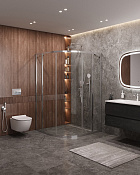 Cezares Molveno Душевой уголок 120,5x120,5x195h см, прозрачное стекло 6 мм, цвет: хром MOLVENO-R-11-100+20-C-Cr-IV