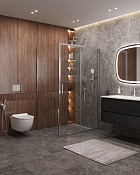 Cezares Molveno Душевой уголок 132x90x195h см, прозрачное стекло 6 мм, цвет: хром MOLVENO-AH-11-130/90-C-Cr-IV