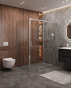 Cezares Molveno Душевой уголок 152x90x195h см, прозрачное стекло 6 мм, цвет: хром MOLVENO-AH-11-150/90-C-Cr-IV