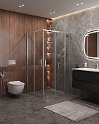 Cezares Molveno Душевой уголок 120,5x100,5x195h см, прозрачное стекло 6 мм, цвет: хром MOLVENO-AH-21-100+20-C-Cr-IV