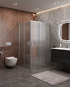 Cezares Molveno Душевой уголок 120,5x90,5x195h см, рифленое стекло 6 мм, цвет: хром MOLVENO-AH-21-90+30-P-Cr